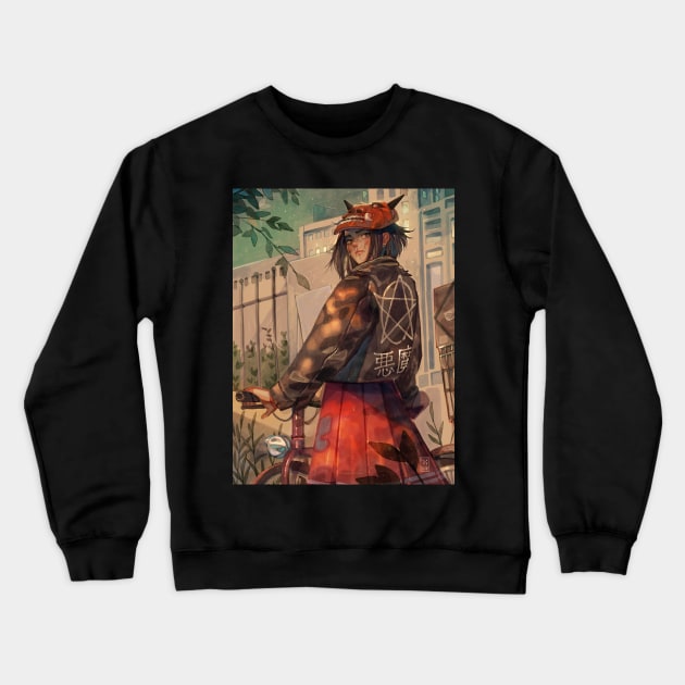 Oni Crewneck Sweatshirt by SimzArt